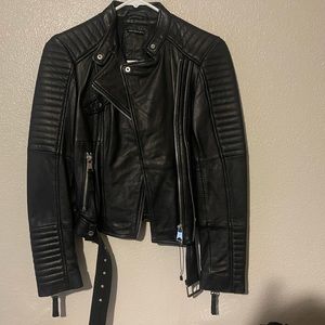 women ZARA leather jacket